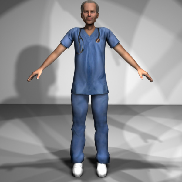 3d model rigged medical personnel - Medical Personnel Collection Rigged - Men #2 by MasonMotion
